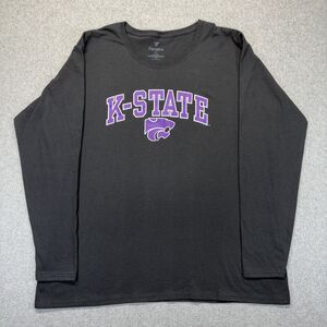 Fanatics Kansas State Graphic T-Shirt Men’s 2XL Black Long Sleeve Cotton